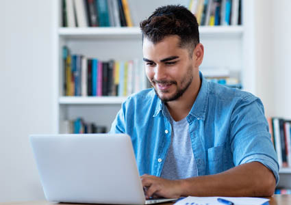 man on his laptop